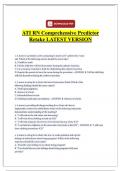 ATI RN Comprehensive Predictor Retake LATEST VERSION 2024|2025