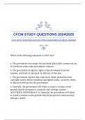 CFCM STUDY QUESTIONS 20242025 WITH GUARANTEED ACCURATE ANSWERS