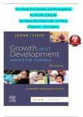 Test Bank Complete_ Growth and Development Across the Lifespan: A Health Promotion Focus 3rd Edition, (2021) by Gloria Leifer & Eve Fleck| Verified All Chapters 1-16| Latest