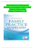 Family Practice Guidelines 5th Edition Cash Glass Mullen Test Bank COMPLETE QUESTIONS AND ANSWERS 100% CORRECT| GRADED A+