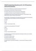 CATA Practice Exam Questions (Ch 1-5) 197 Questions and Correct Answers.