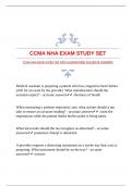 CCMA NHA EXAM STUDY SET WITH GUARANTEED ACCURATE ANSWERS