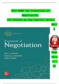 Test Bank for Essentials of Negotiation, 7th Edition by Lewicki, Barry, and Saunders