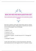 BSN 246 HESI REVIEW QUESTION SET 20242025 WITH GUARANTEED ACCURATE ANSWERS