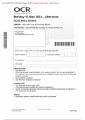 Actual 2024 OCR GCSE Media Studies J200/01: Television and promoting media Merged Question Paper + Mark Scheme + Insert