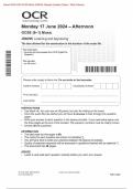 Actual 2024 OCR GCSE Music J536/05: Listening and appraising Merged Question Paper + MarkScheme