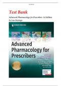 Test Bank for Advanced Pharmacology for Prescribers 1st Edition by Luu Kayingo ISBN 9780826195463 - Complete Guide A+  / BEST STUDYGUIDE