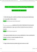 PSYC-375 History of Psychology Midterm Exam Newest 2024 Questions and Answers Latest (2024 / 2025) (Verified Answers) Graded A+