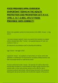 FOOD PREMISES HPPA OVERVIEW (IMPORTANT TERMS IN THE HEALTH PROTECTION AND PROMOTION ACT, R.S.O. 1990, C. H.7, O.REG. 493/17 FOOD PREMISES) 100% CORRECT!!