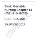 Basic Geriatric  Nursing Chapter 13 - WITH EXPECTED  QUESTIONS AND  SOLUTIONS 2024