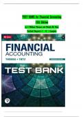 TEST BANK for Financial Accounting, 13th Edition by C William Thomas and Wendy M. Tietz Verified Chapters 1 - 12, Complete Newest Version