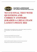 NCCCO FINAL TEST WITH QUESTIONS AND CORRECT ANSWERS [GRADED A+] REAL EXAM LATEST UPDATE 2024