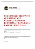 NCCCO CORE TEST WITH QUESTIONS AND CORRECT ANSWERS [GRADED A+] REAL EXAM LATEST UPDATE 2024