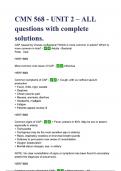 CMN 568 - UNIT 2 – ALL questions with complete solutions..