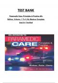 Test Bank For Paramedic Care: Principles & Practice 6th Edition, Consists Of Volume. 1 To 5, By Bledsoe | Complete A+ Verified , ISBN:  978-0134575964 ( LATEST )