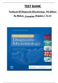 Test Bank For Textbook Of Diagnostic Microbiology 7th Edition By Mahon, Consists Of 41 Complete Chapters, ISBN: 978-0323829977