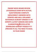  PMHNP MOCK BOARD REVIEW (FITZGERALD) EXAM WITH ACTUAL QUESTIONSAND COMPLETE 100%CORRECT ANSWERS WITH VERIFIED AND WELL EXPLAINED RATIONALES ALREADY GRADED A+ BY EXPERTS |LATEST VERSION 2024 WITH GUARANTEED SUCCESS AFTER DOWNLOAD ALREADY PASSED!!!!!!! (PR