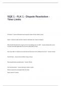 SQE 1 - FLK 1 - Dispute Resolution - Time Limits Exam Questions and Answers