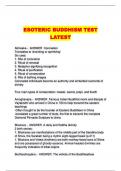 ESOTERIC BUDDHISM TEST LATEST