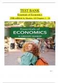 Test Bank for Essentials of Economics 10th Edition By Gregory Mankiw (All Chapters, 100% Original Verified, A+ Grade)