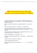 ARRT Bone Density Exam Study Set Questions And Answers Rated A+ 2024/25.