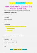 ABFM KSA DIABETES Questions and  Answers (Rated 100%)