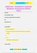 ABFM KSA -CHILDHOOD ILLNESSES Questions and Answers (Rated  100%)