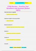 CPEN Review - Practice Test Questions and Answers (Rated  100%)