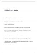 FEMA   Exam Study Guide Questions and Answers