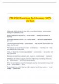 PN 3006 Questions And Answers 100% Verified.