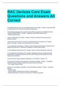  RAC Devices Core Exam Questions and Answers All Correct 