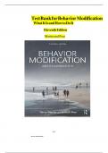 Test Bank For Behavior Modification: What It Is and How To Do It 12th Edition by Garry Martin, Joseph J. Pear ,All Chapters, ISBN:9780815366546|Complete Guide A+