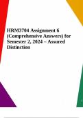 HRM3704 Assignment 6 (Comprehensive Answers) for Semester 2, 2024 – Assured Distinction