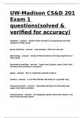 UW-Madison CS&D 201 Exam 1 questions(solved & verified for accuracy).