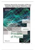 Solutions Manual for Principles of Physics, Extended, International Adaptation, 12th Edition Halliday, All Chapters, ||Complete A+ Guide