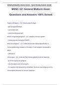 MDSC 321 Second Midterm Exam Questions and Answers 100% Solved