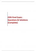 ODS Final Exam: Questions & Solutions (Complete)