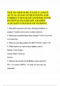 NUR 242 MED SURG EXAM 3 LATEST ACTUAL EXAM 232 QUESTIONS AND CORRECT DETAILED ANSWERS WITH RATIONALES|ALREADY GRADED A+||GALEN COLLEGE OF NURSING