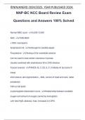 NNP-BC NCC Board Review Exam Questions and Answers 100% Solved