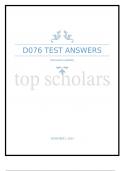 D076 Test Answers