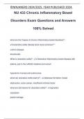 NU 433 Chronic Inflammatory Bowel Disorders Exam Questions and Answers 100% Solved