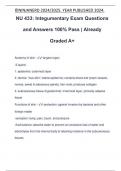 NU 433: Integumentary Exam Questions and Answers 100% Pass | Already Graded A+