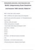 NU433: Integumentary Exam Questions and Answers 100% Solved | Rated A+