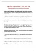 CBI Exam Notes Chapter 5 - The Legal and Regulatory Environment Latest Update