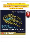 Test Bank for Basic and Clinical Pharmacology 15th Edition Katzung Trevor latest Update