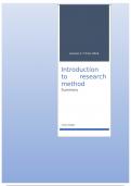 Introduction to research methods (in-depth analysis with PP-slides)