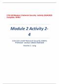 CYB 220 Module 2 Network Security  Activity 2024/2025 Complete; SNHU