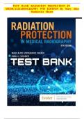 TEST BANK RADIATION PROTECTION IN MEDICALRADIOGRAPHY 9TH EDITION By Mary Alice Statkiewicz Sherer