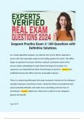 Sergeant Practice Exam 1/ 100 Questions with Definitive Solutions. 