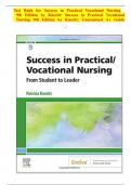 Test Bank for Success in Practical Vocational Nursing 9th Edition by Knecht: Success in Practical Vocational Nursing 9th Edition by Knecht: Guaranteed A+ Guide